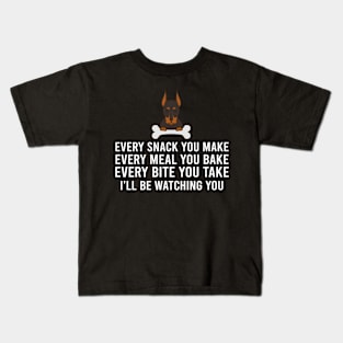 Every Meal You Bake Reflecting the Grace of Doberman Pinschers Kids T-Shirt